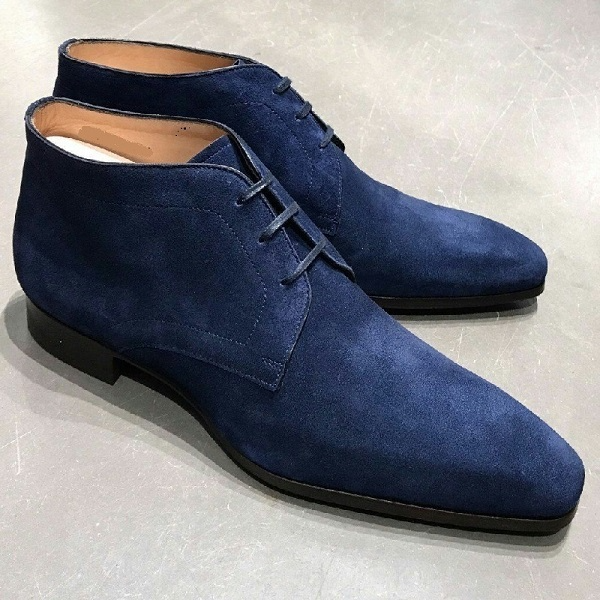 Blue Suede Chukka Boots