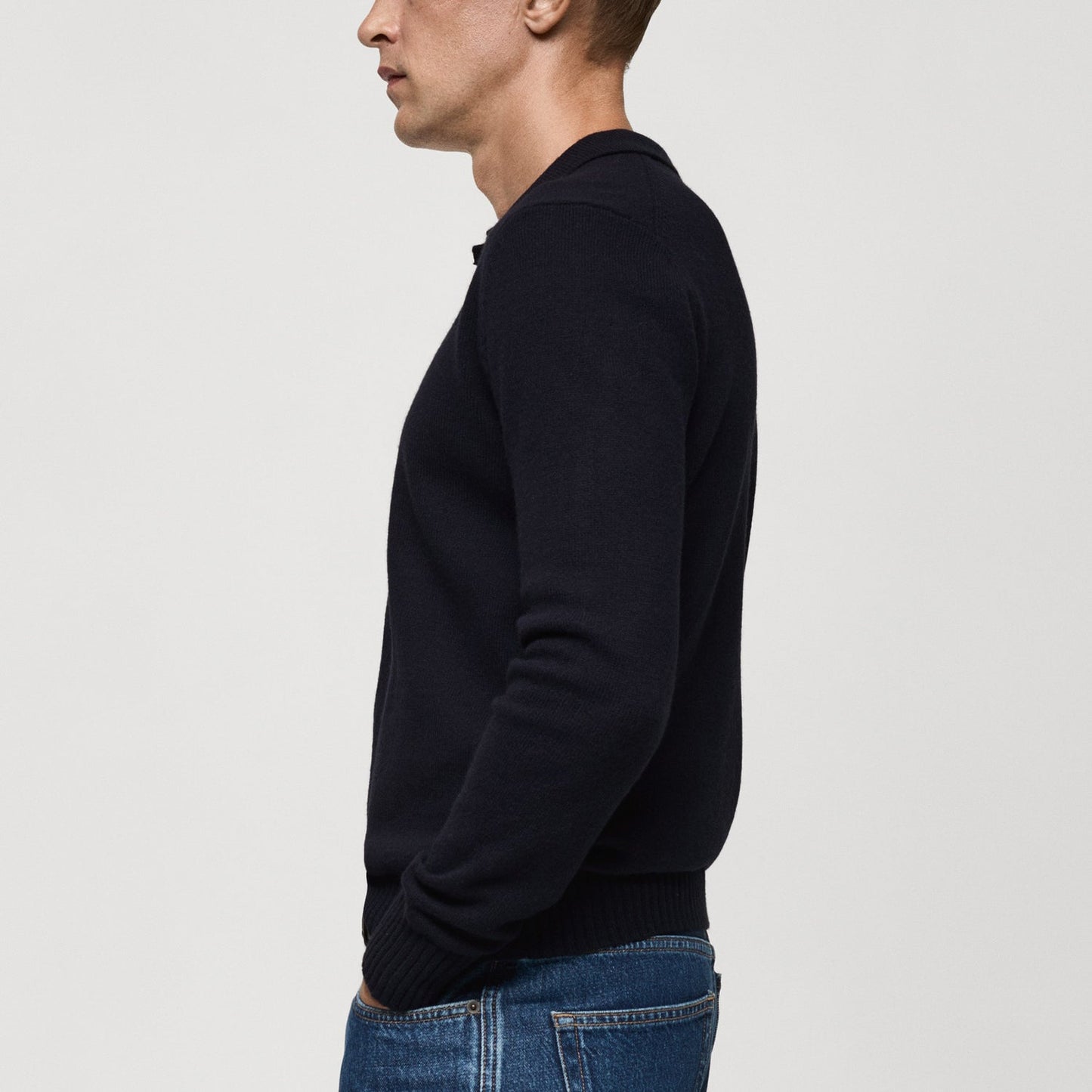 Polo collar wool sweater 1024112917