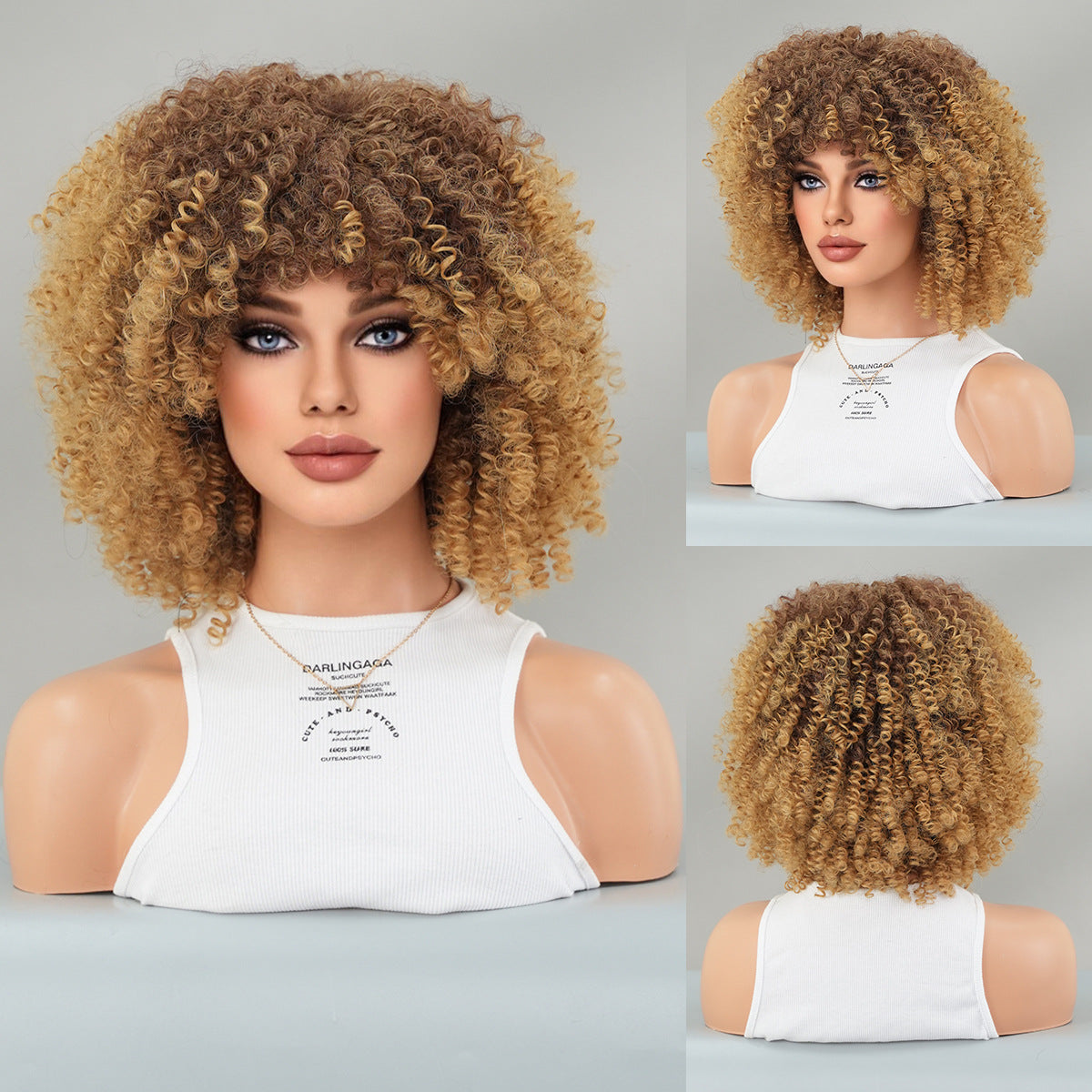 Female spring coil short wig 1024121318