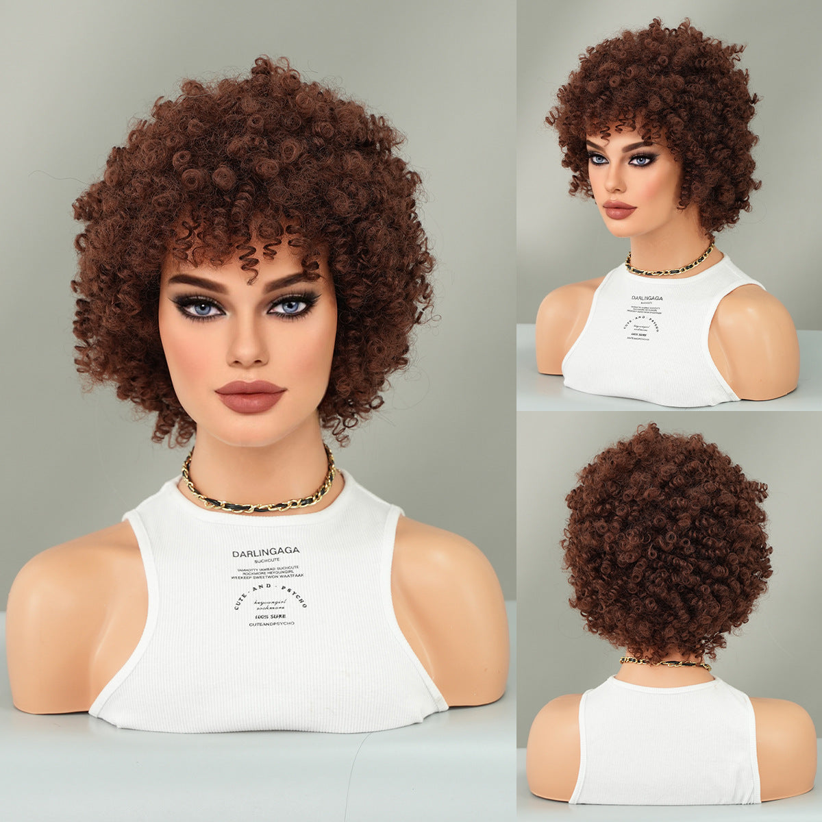 Female spring coil short wig 1024121318