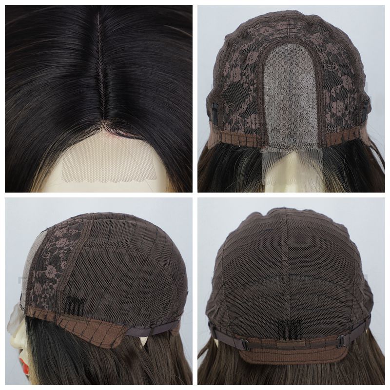 Ladies' front lace wig with small lace and long curly hair 1024120901