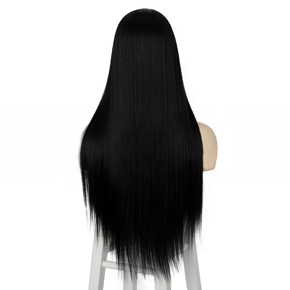 Long straight front lace synthetic women's wig 1024120902