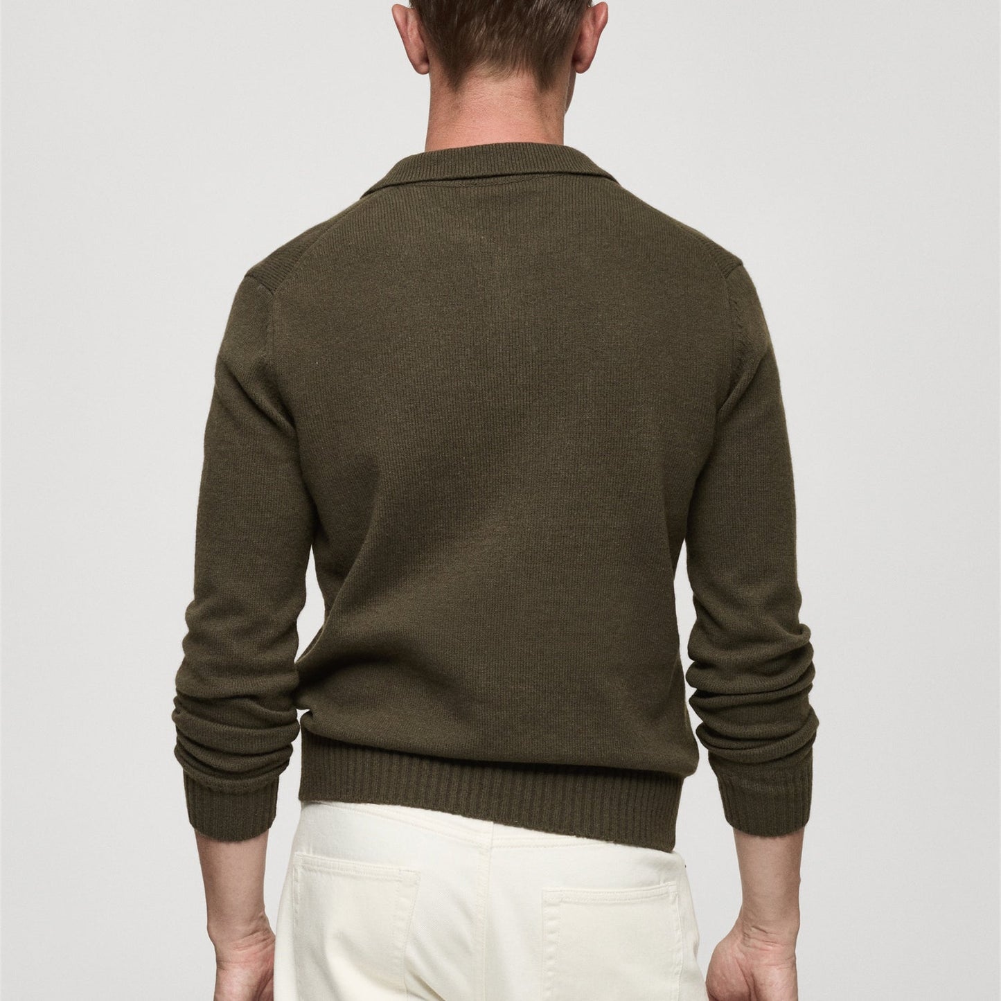 Polo collar wool sweater 1024112917