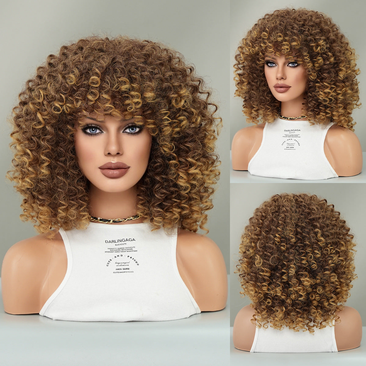 Female spring coil short wig 1024121318