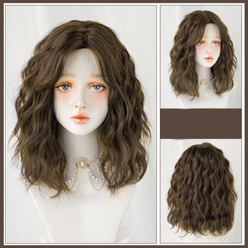 Women's medium to long bob hair curly wig 1024121309