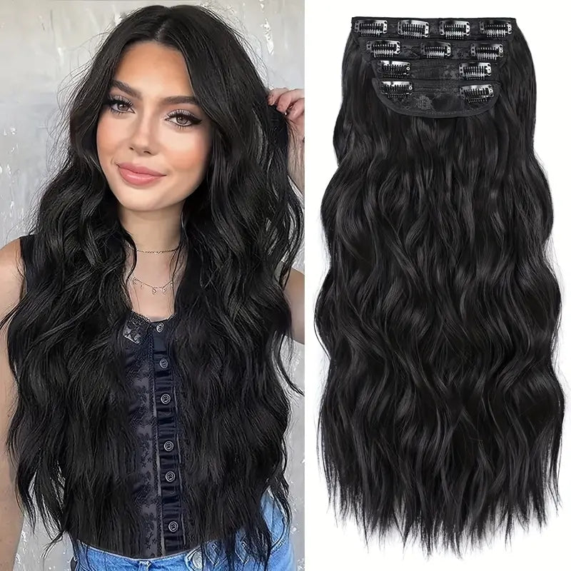 Wig extensions long curly hair pads 1024121301