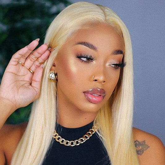 13x4 Lace Frontal 613 Blonde Straight Wig