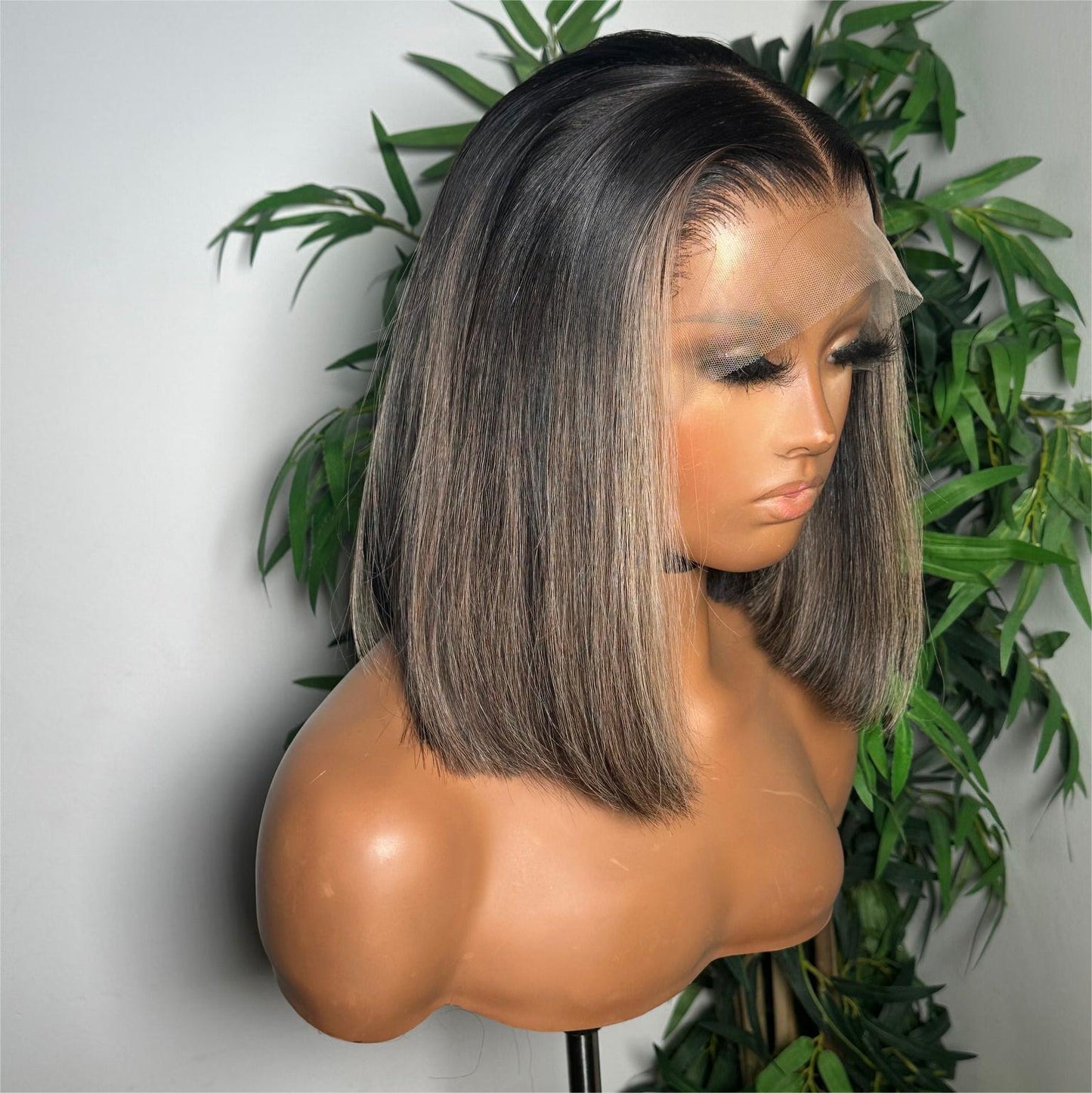 Blonde highlight Glueless 5x5 Lace Closure Wig