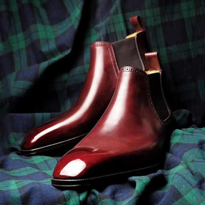 Red Men's Chelsea Boots