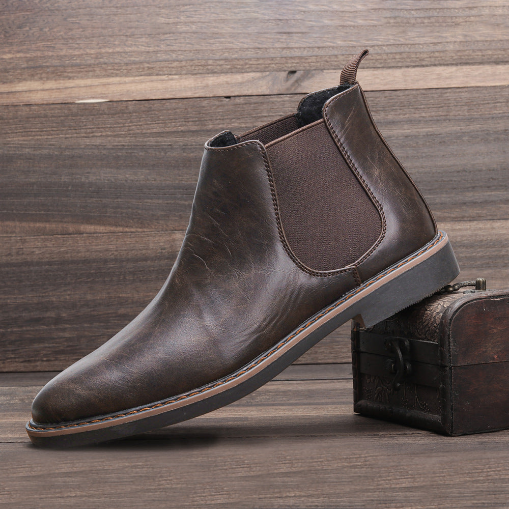 Men's Chelsea Boots Fashion Retro Men's Short Boots