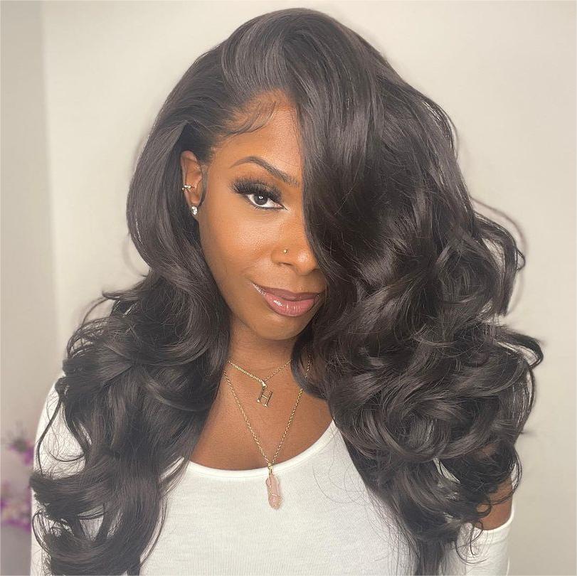 13x4 Lace Frontal Realistic Human Hair Body Wave Wig