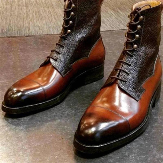 2021 New Men Fashion Trend Temperament Dress Boots