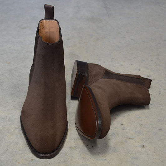 British nubuck chelsea boots