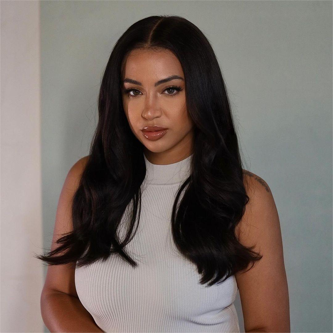 Natural Black Light Yaki Hair Ready-to-wear Glueless Wig