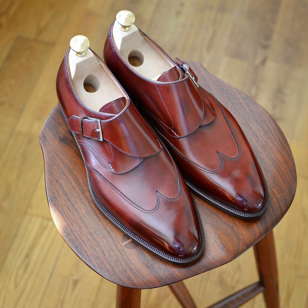 Red Classic Leather Handmade Loafers