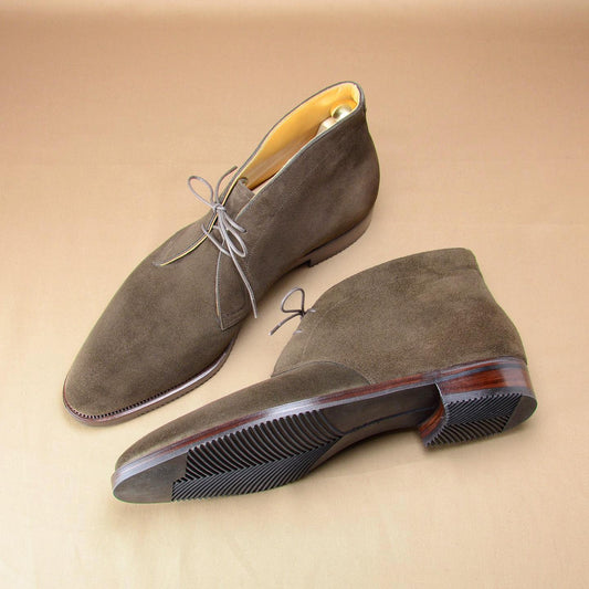 Classic Grey Nubuck Comfort Booties