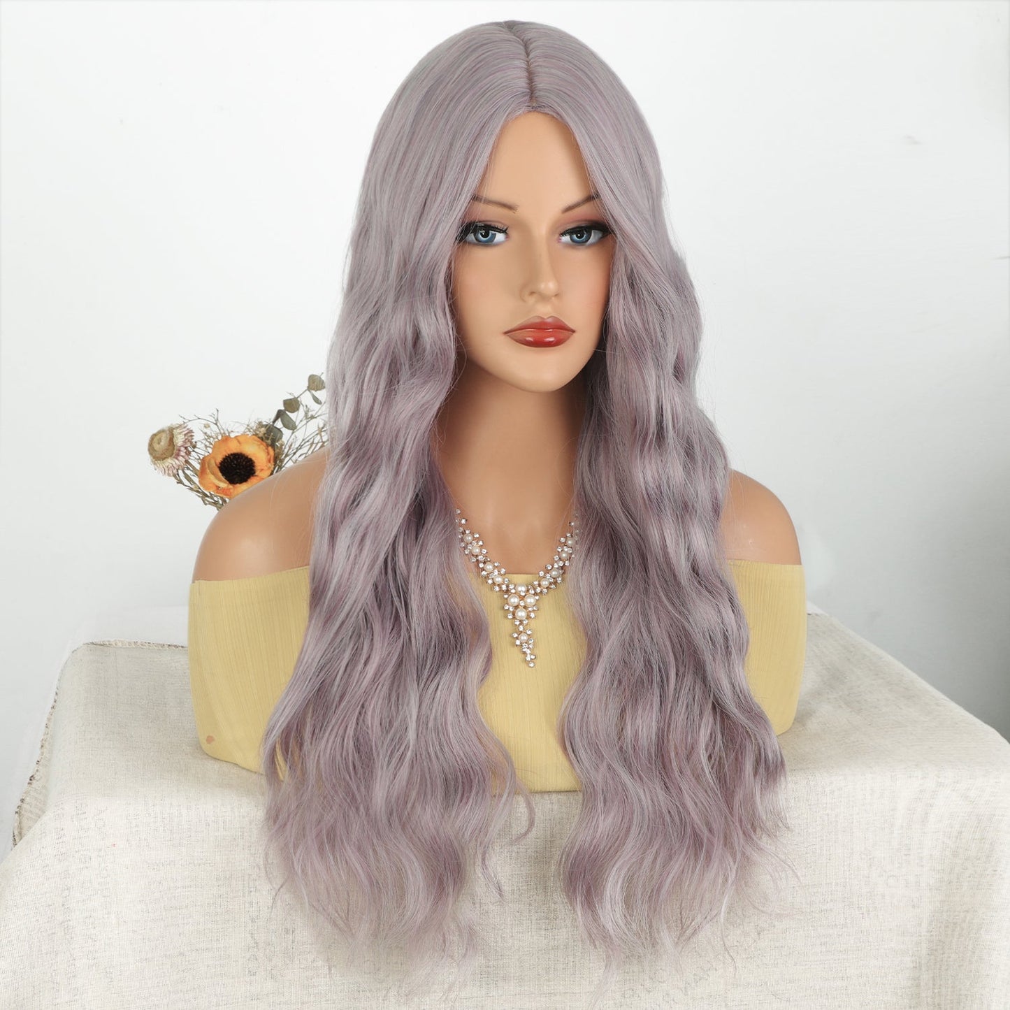 Long wave colored wig with large waves 1024121220