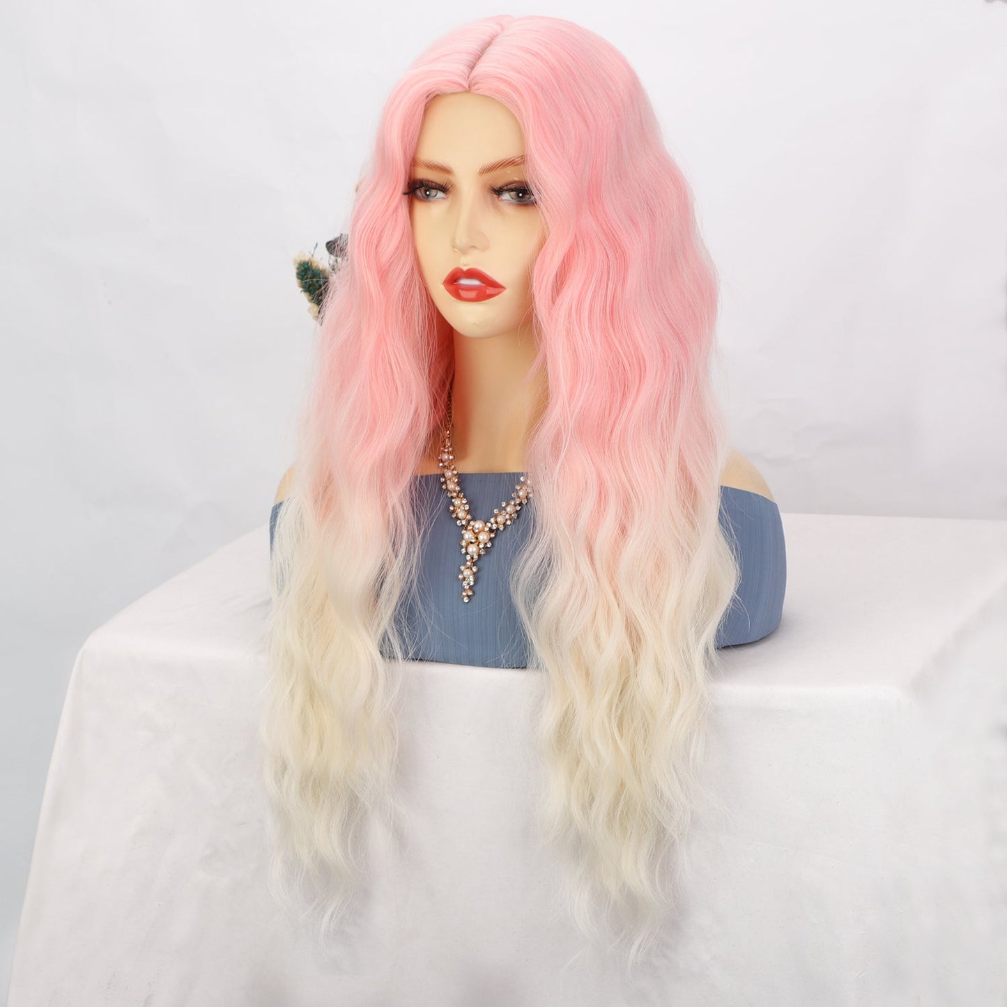 Women's Grade Gradient Big Wave Long Roll Wig 1024121216