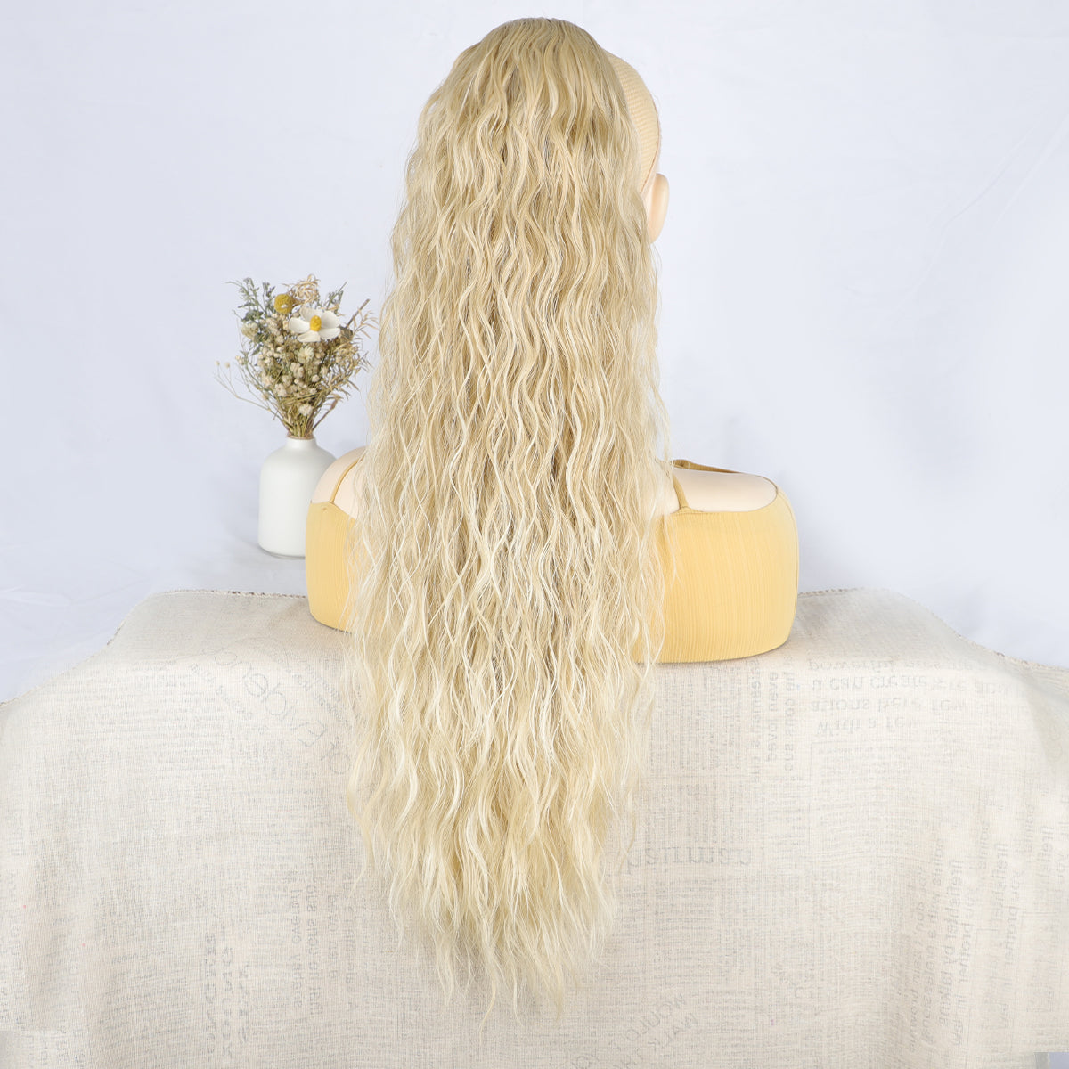 Women's wig piece long ponytail fluffy curly hair 1924121009