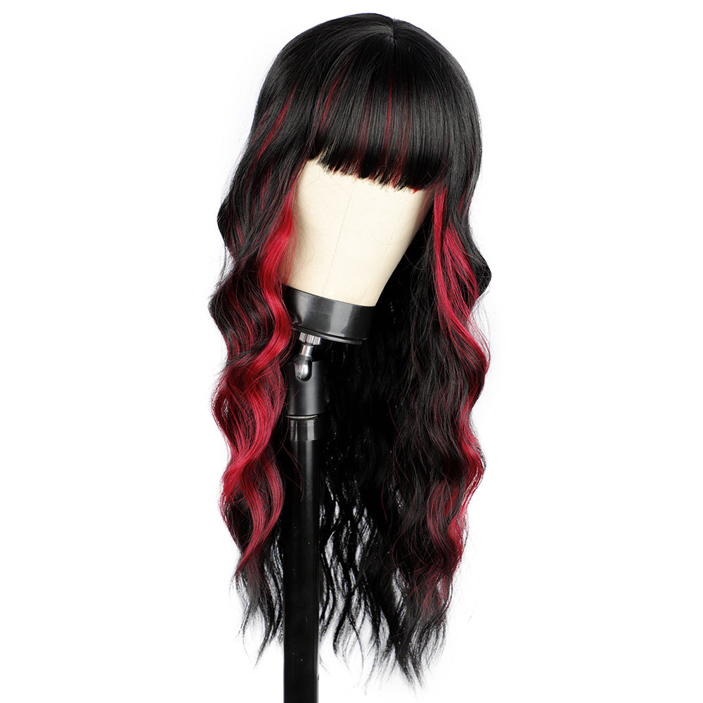 Big wave long curly hair with bangs wig 1024121215