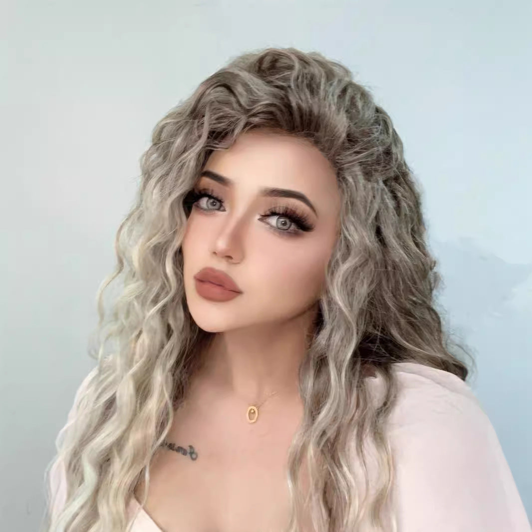 Wig blonde long curly hair 1924121012