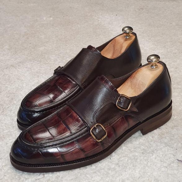 Montreal Brown Monk Strap Loafers Shoes