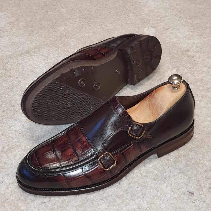 Montreal Brown Monk Strap Loafers Shoes